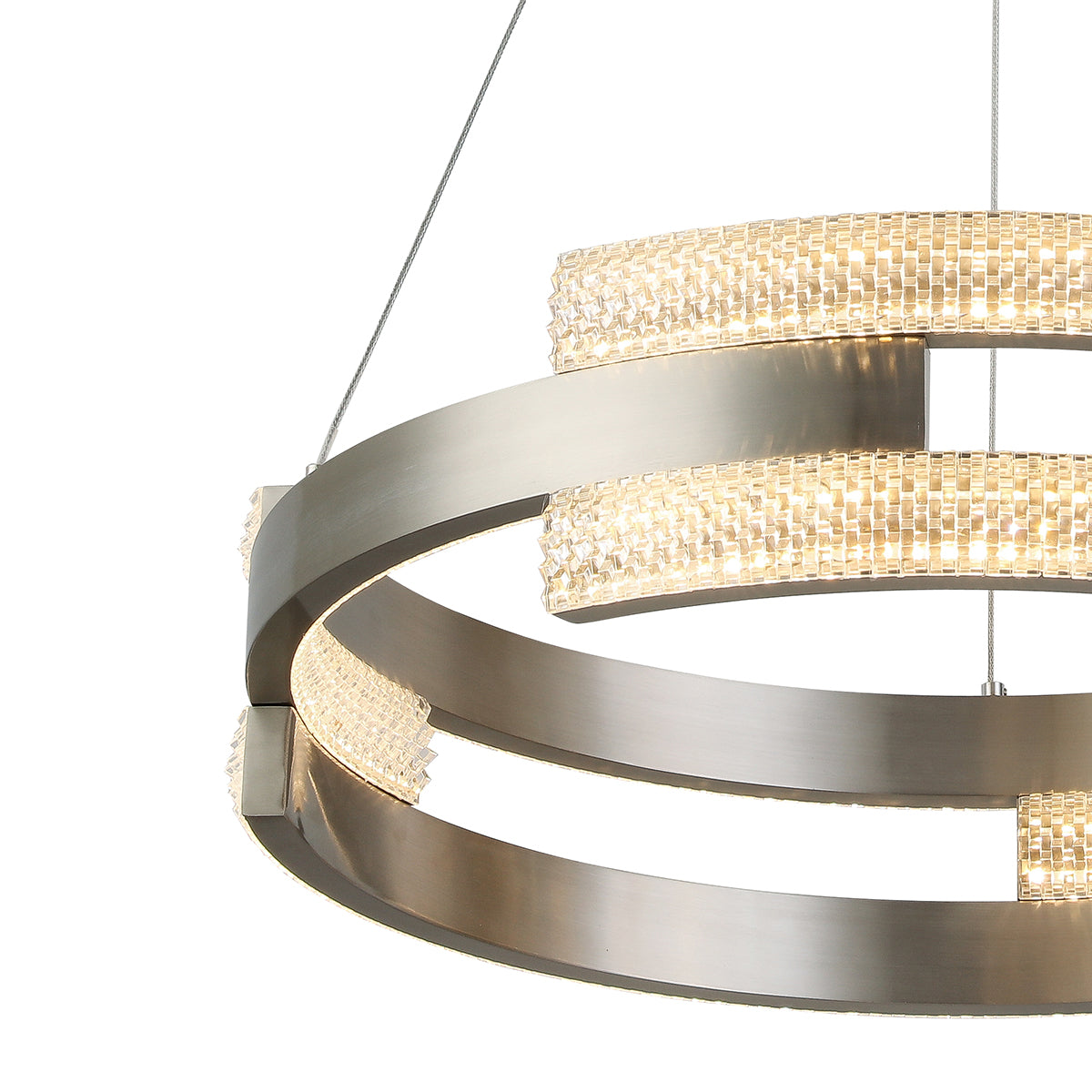 Diamante LED Pendant - Brushed Steel