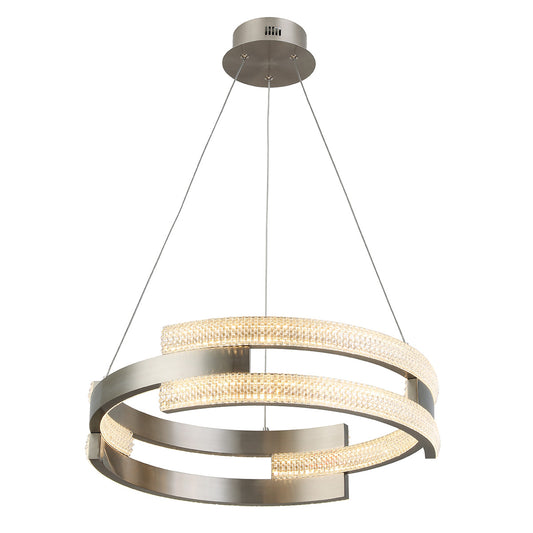 20" Dia. LED Pendant - Brushed Steel