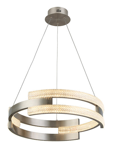 Diamante LED Pendant - Brushed Steel