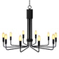 Susan 10 Light Candle Chandelier - Matte Black