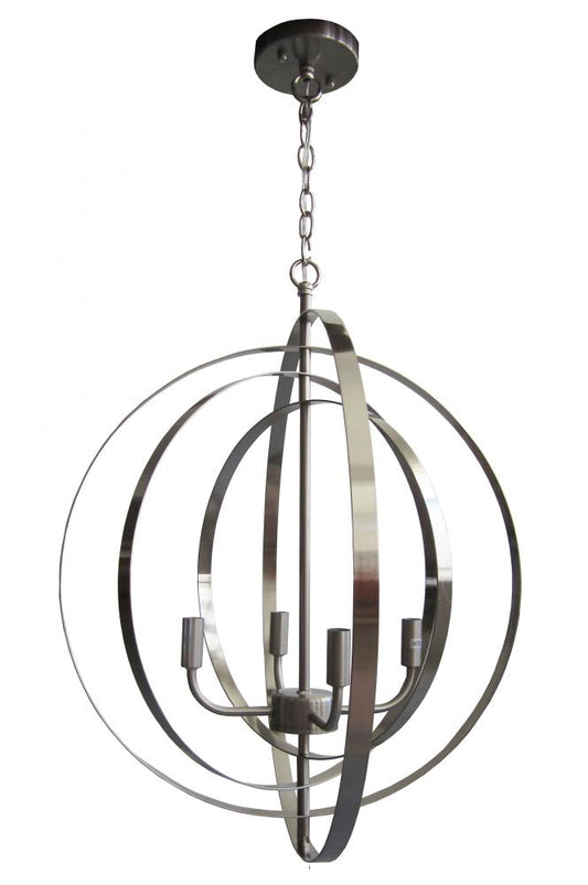 Allan 4 Light Chandelier - Silver