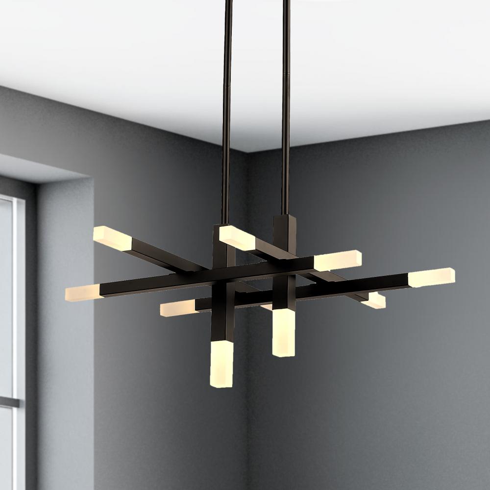 Serena 10 Light Chandelier - Black