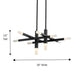 Serena 10 Light Chandelier - Black