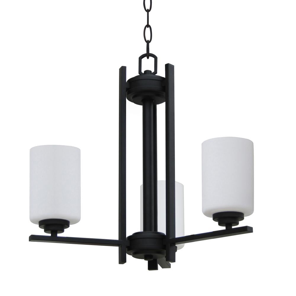 Mitzy 3 Light Up Chandelier - Black