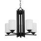 Mitzy 5 Light Up Chandelier - Black