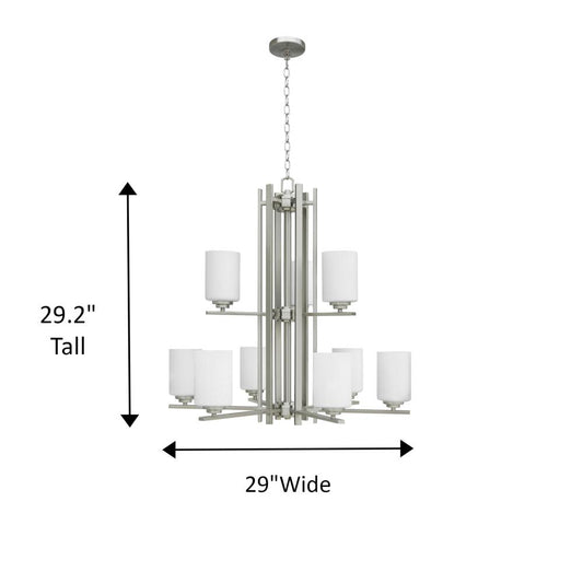 Dexter 6 Light Up Chandelier - Stainless Steel