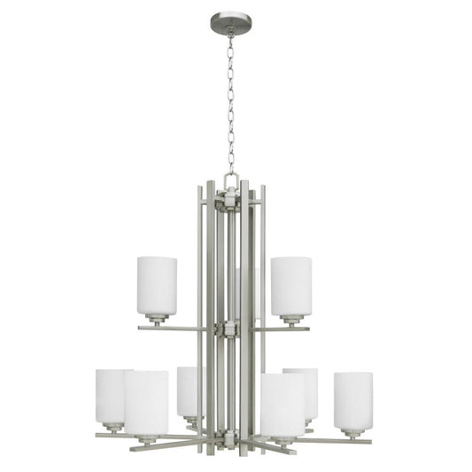 Mitzy 9 Light Up Chandelier - Stainless Steel