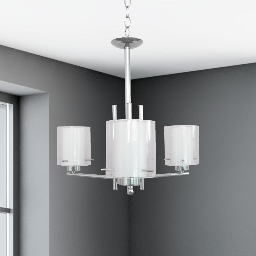 Dominic 3 Light Up Chandelier - Chrome