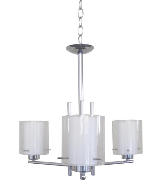 Dominic 3 Light Up Chandelier - Chrome