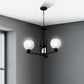 Isla 3 Light Up Chandelier - Black