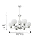 Isla 6 Light Up Chandelier - Chrome