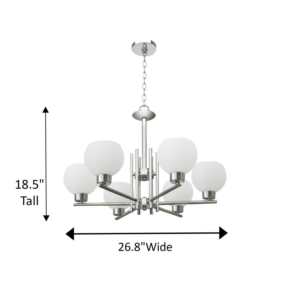 Isla 6 Light Up Chandelier - Chrome