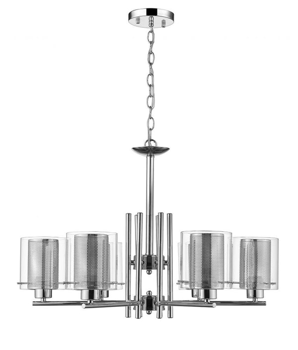 Dianna 6 Light Up Chandelier - Chrome