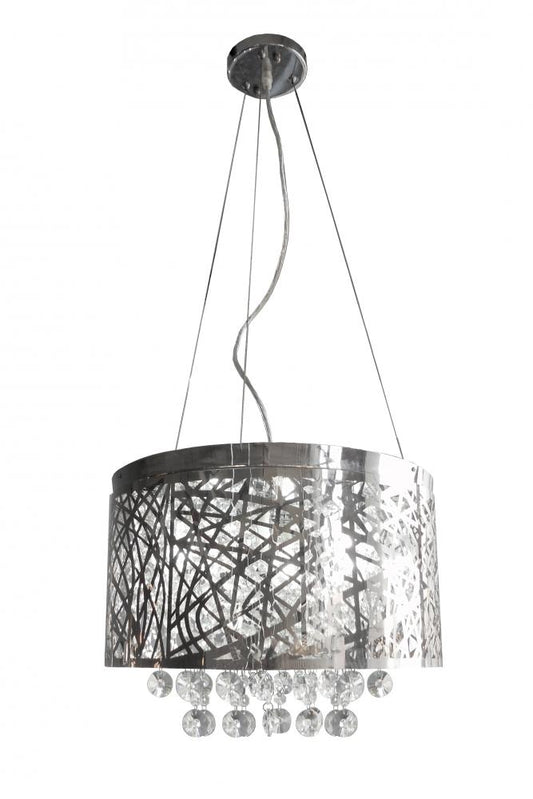 Aileena 6 Light Crystal Chandelier - Chrome