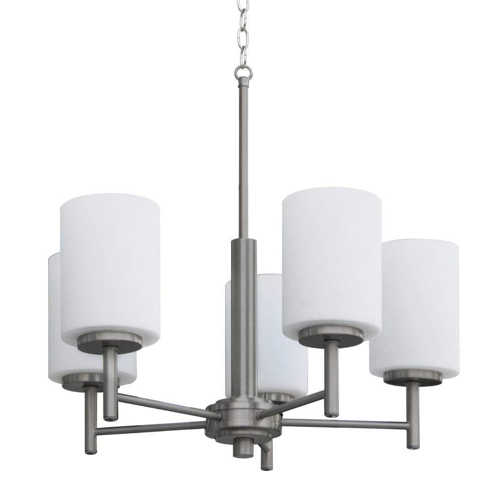 Philipa 5 Light Chandelier - Stainless Steel