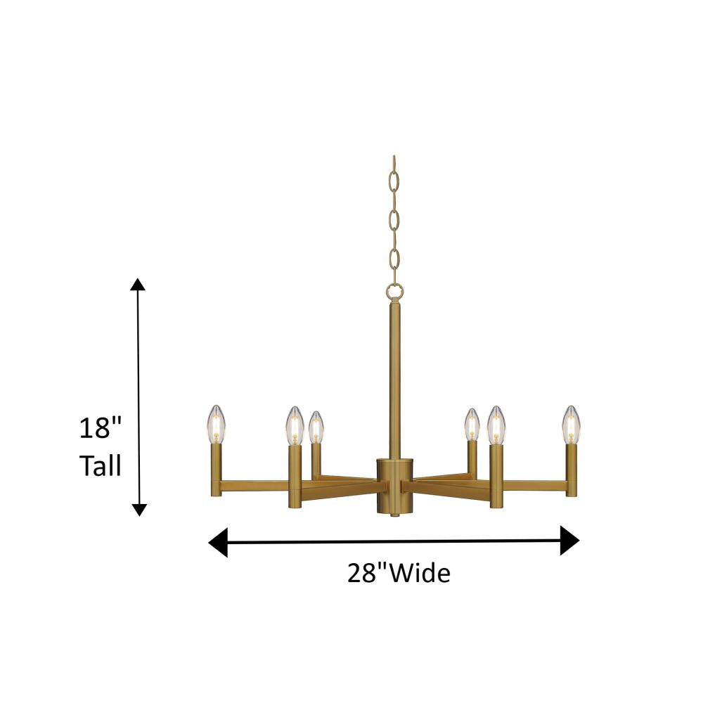 Gwenith 6 Light Chandelier - Natural Gold