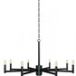 Gwenith 8 Light Chandelier - Matte Black