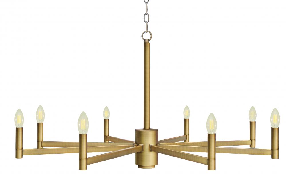 Gwenith 8 Light Chandelier - Natural Gold