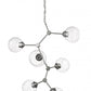 Jane 6 Light Chandelier - Satin Nickel