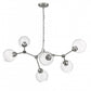 Jane 6 Light Chandelier - Satin Nickel