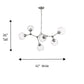 Jane 6 Light Chandelier - Satin Nickel