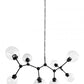 Jane 8 Light Chandelier - Black