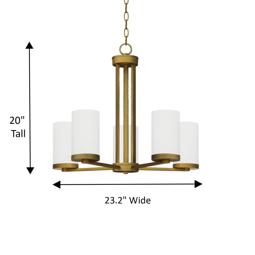 Armella 5 Light Up Chandelier - Natural Gold