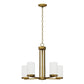 Armella 5 Light Up Chandelier - Natural Gold