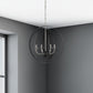 Erinne 4 Light Chandelier - Black/Stainless Steel