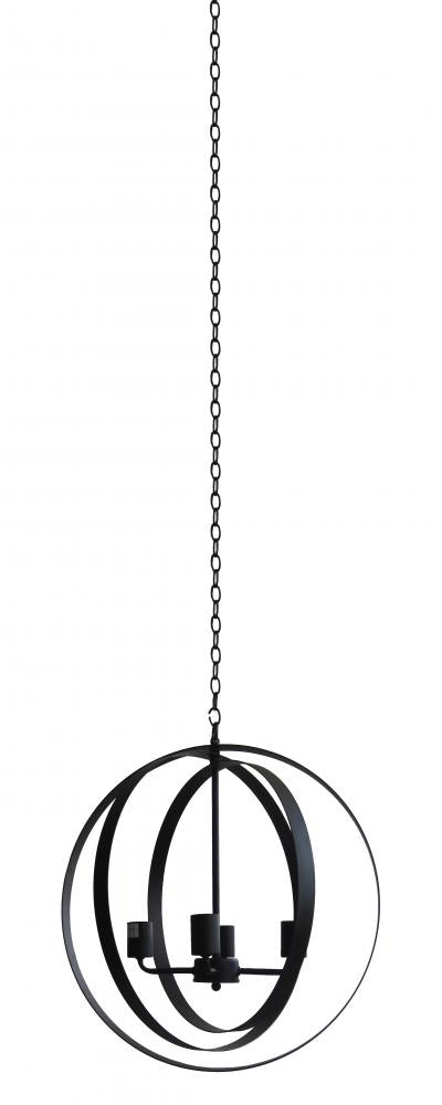 Amanda 4 Light Chandelier - Black