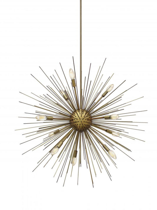 Jennifer 10 Light Chandelier - Gold