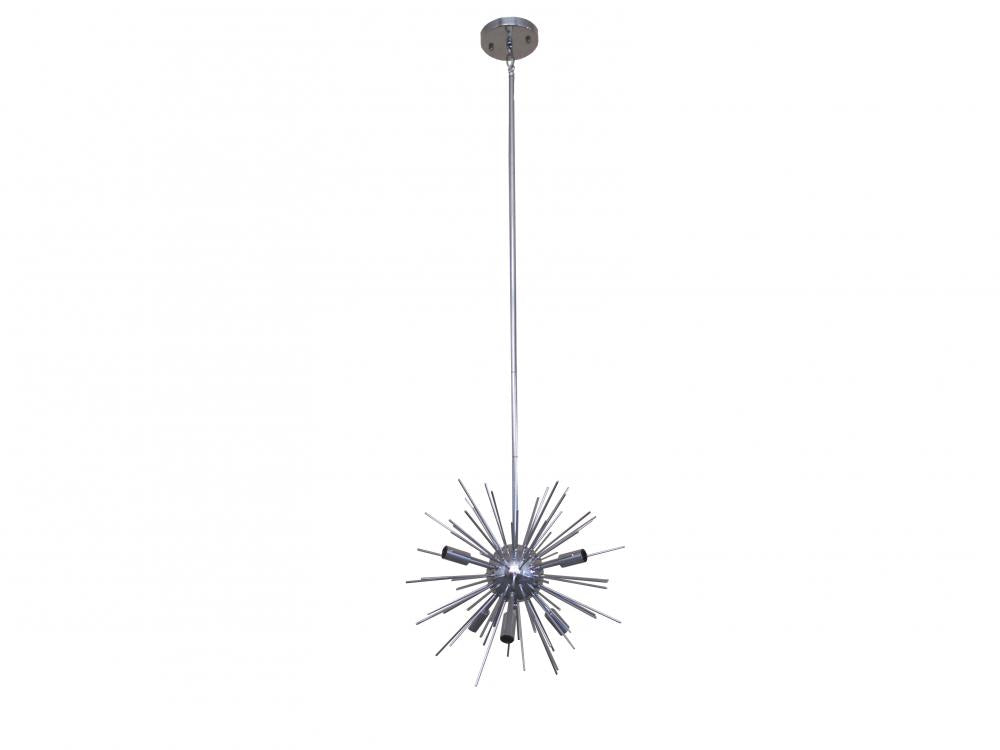 Jennifer 6 Light Chandelier - Chrome