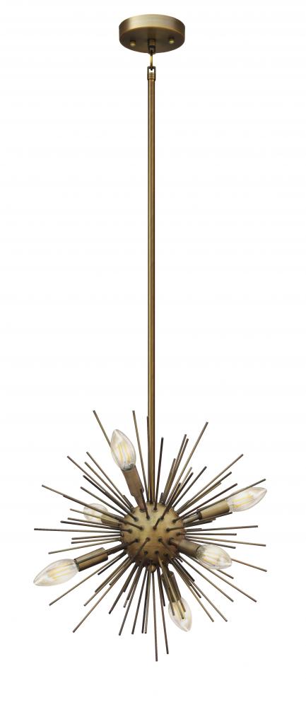 Jennifer 6 Light Chandelier - Gold