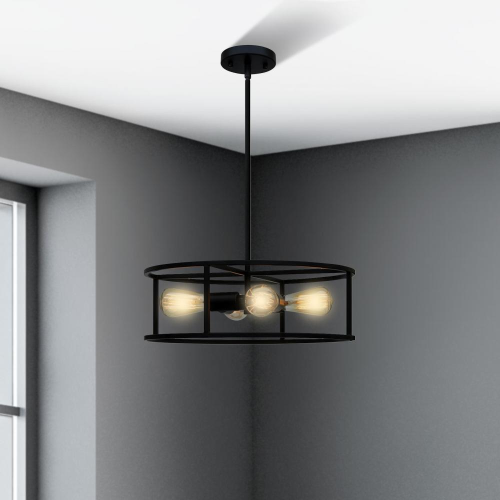 Ralph 4 Light Chandelier - Black