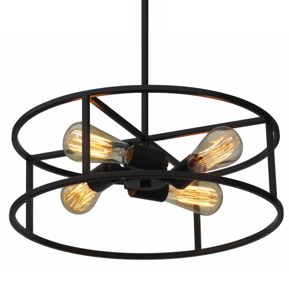 Ralph 4 Light Chandelier - Black