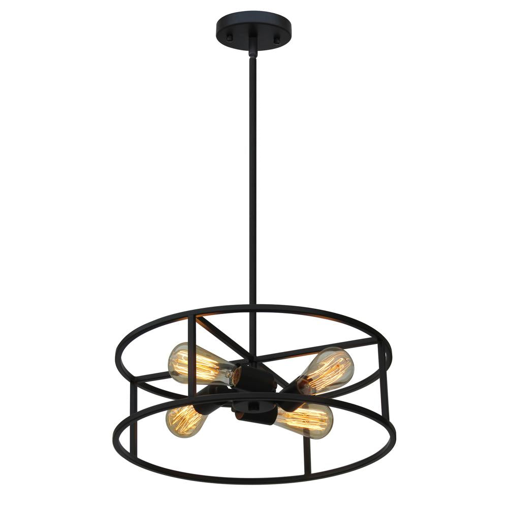 Ralph 4 Light Chandelier - Black