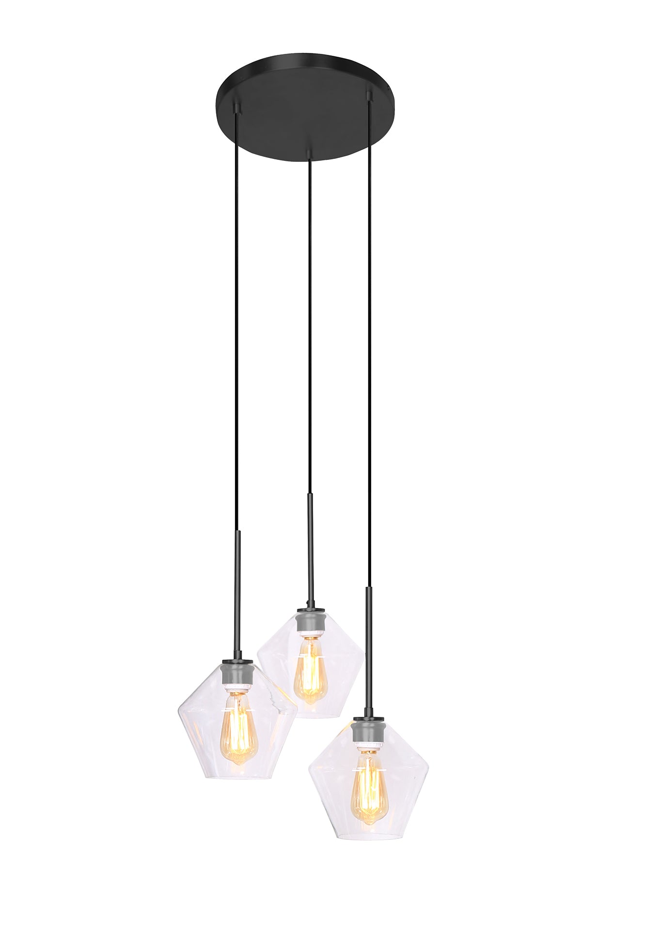 Pendant Lamp 7``DIA 3 Light Dark Brushed Bronze