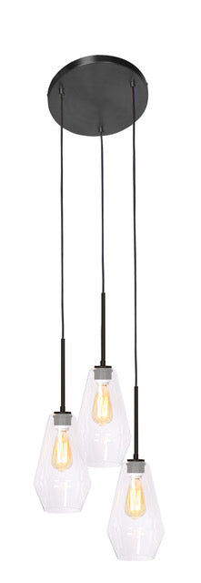 Pendant Lamp 6``DIA 3 Light - Dark Brushed Bronze