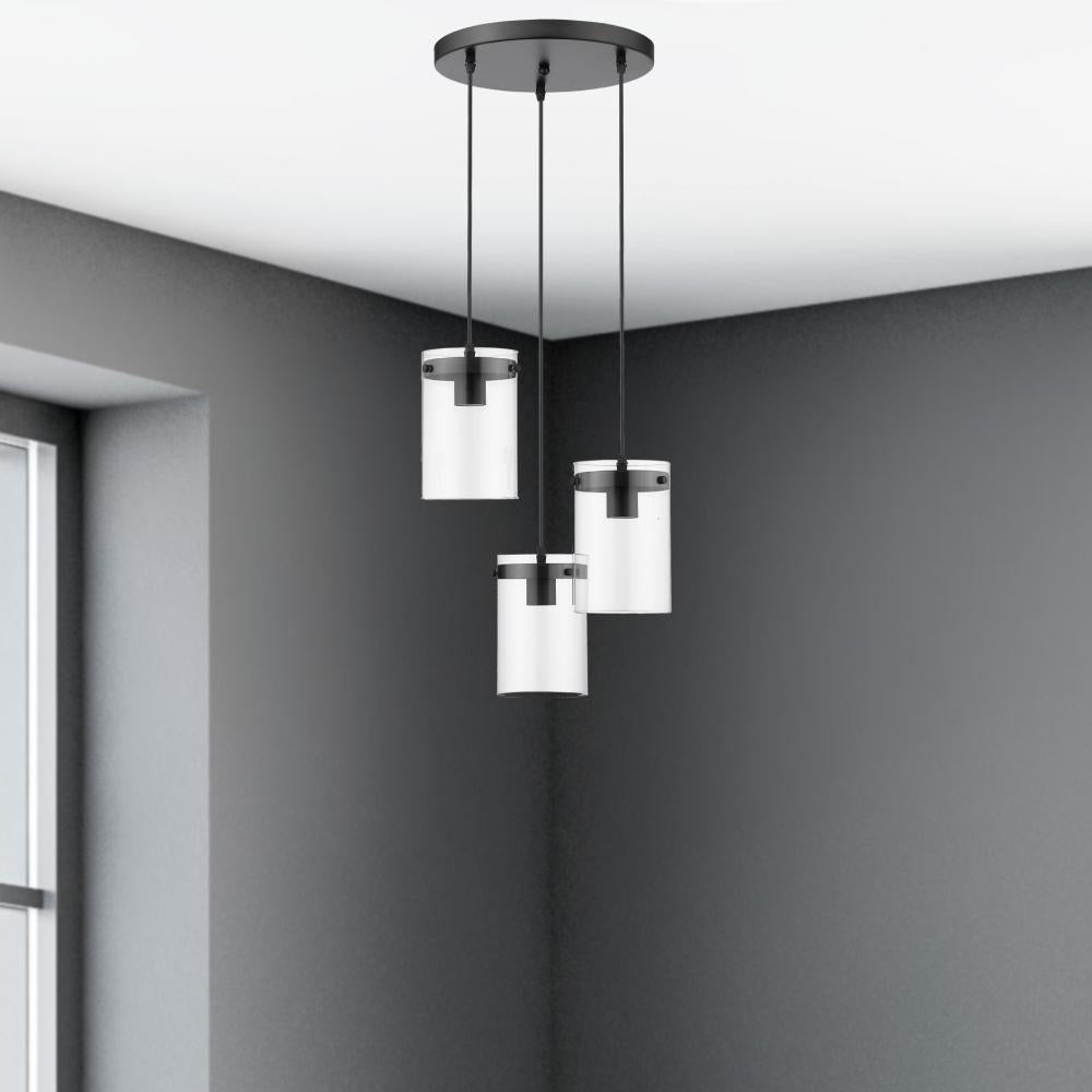 Coraline 3 Light Multi Light Pendant - Black