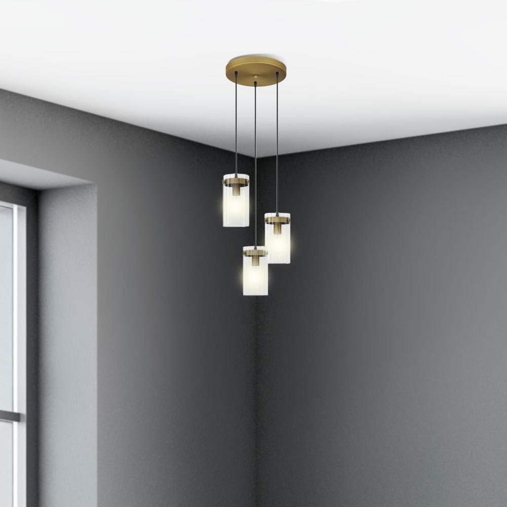 Coraline 3 Light Multi Light Pendant - Gold