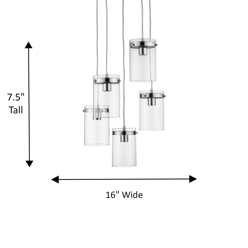 Coraline 5 Light Multi Light Pendant - Chrome