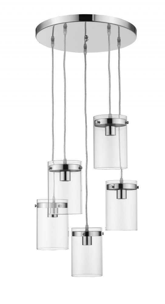 Coraline 5 Light Multi Light Pendant - Chrome