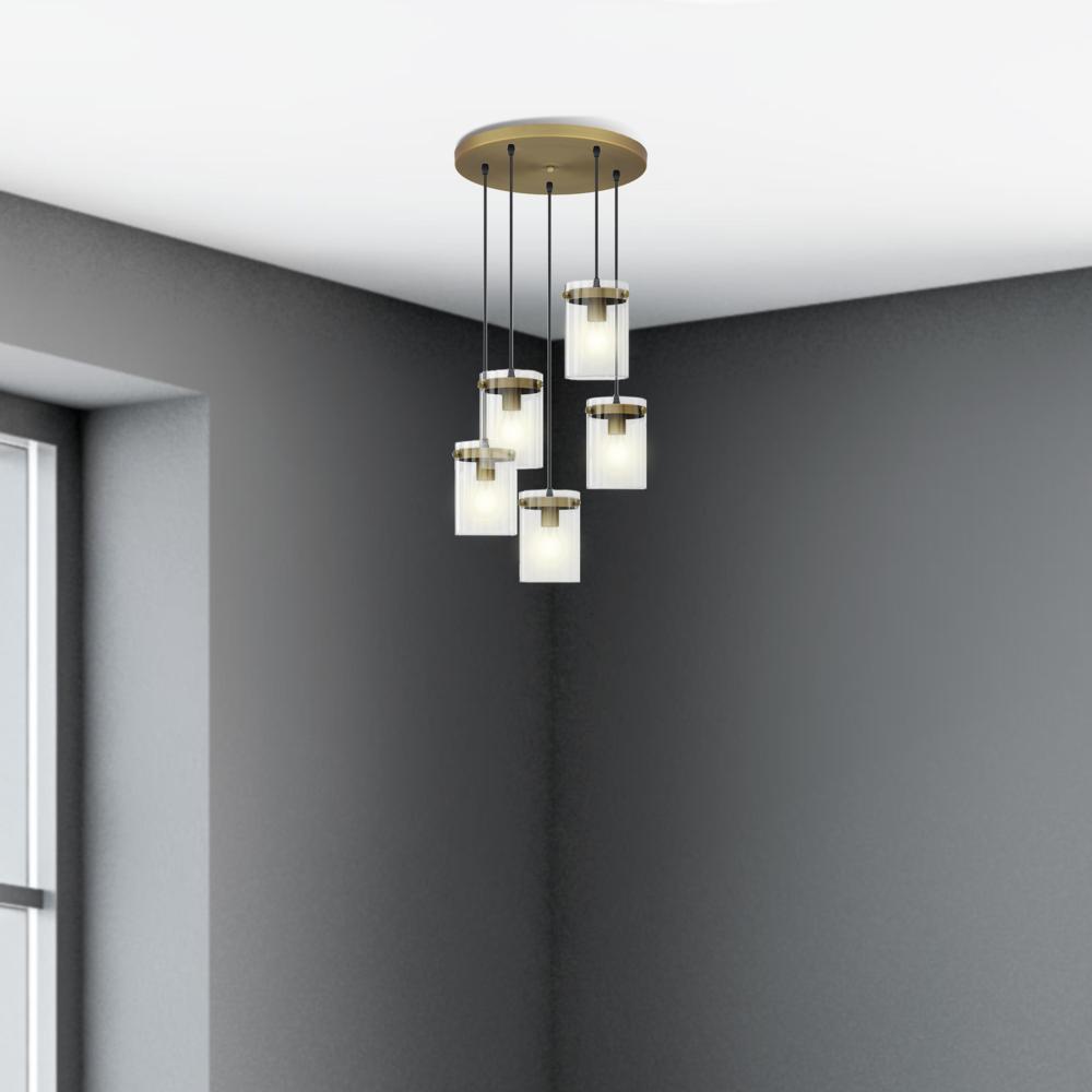 Coraline 5 Light Multi Light Pendant - Gold